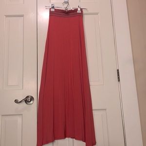 Salmon colored maxi skirt!